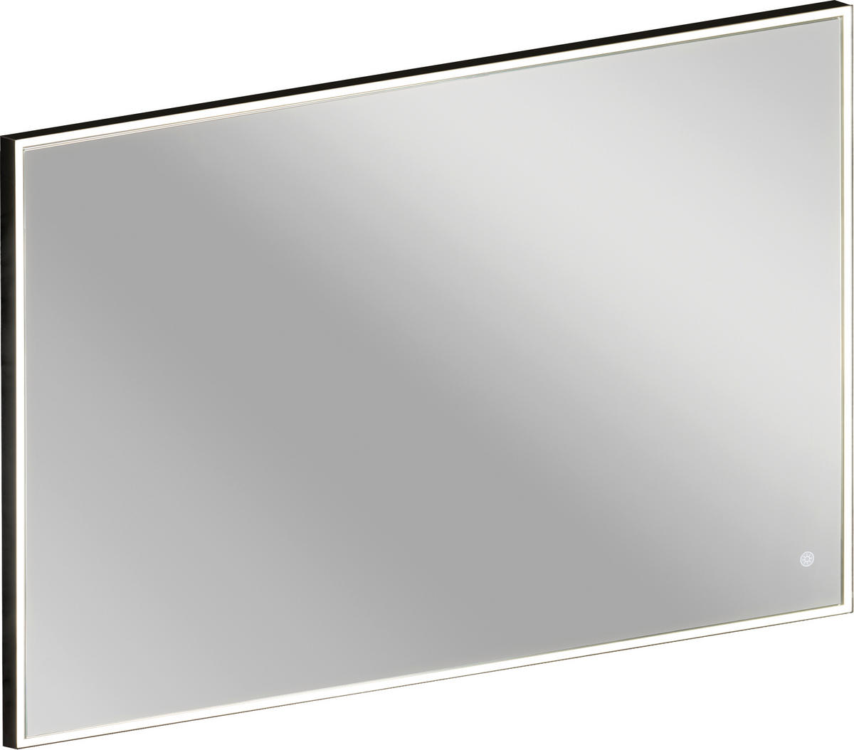 BADEZIMMERSPIEGEL 100/68/3,5 cm  - Schwarz, MODERN, Glas/Kunststoff (100/68/3,5cm) - Voleo