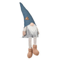 NOVOGODIŠNJI PATULJAK - bela/tamnoplava, Lajfstajl, kamen/tekstil (22/71/13cm) - X-Mas