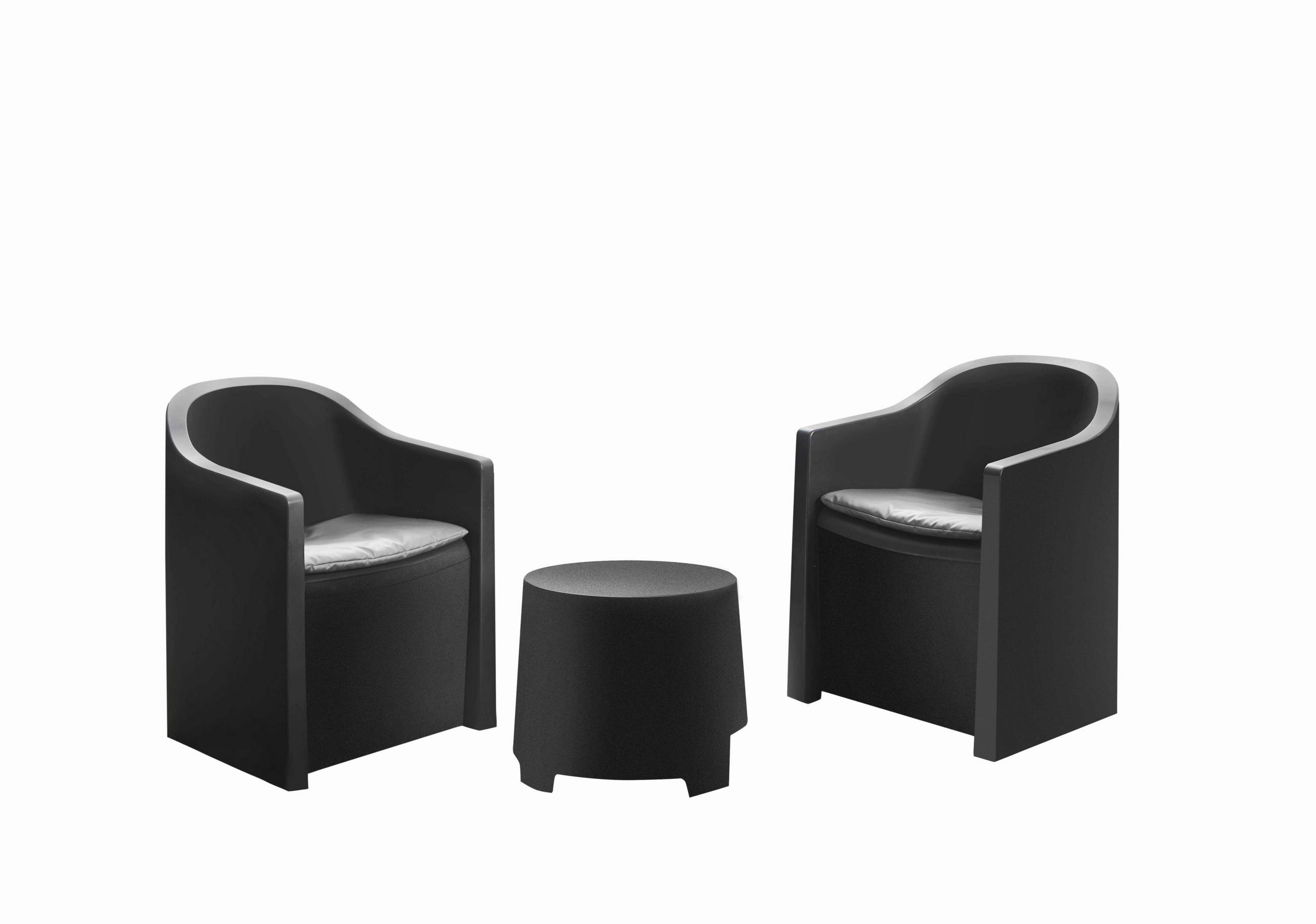 BALKONSET  - Anthrazit/Grau, MODERN, Kunststoff