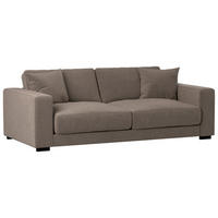 3-SITS SOFFA i flatväv grågrön  - grågrön/wengefärgad, Klassisk, metall/trä (224/85/108cm) - Hom`in