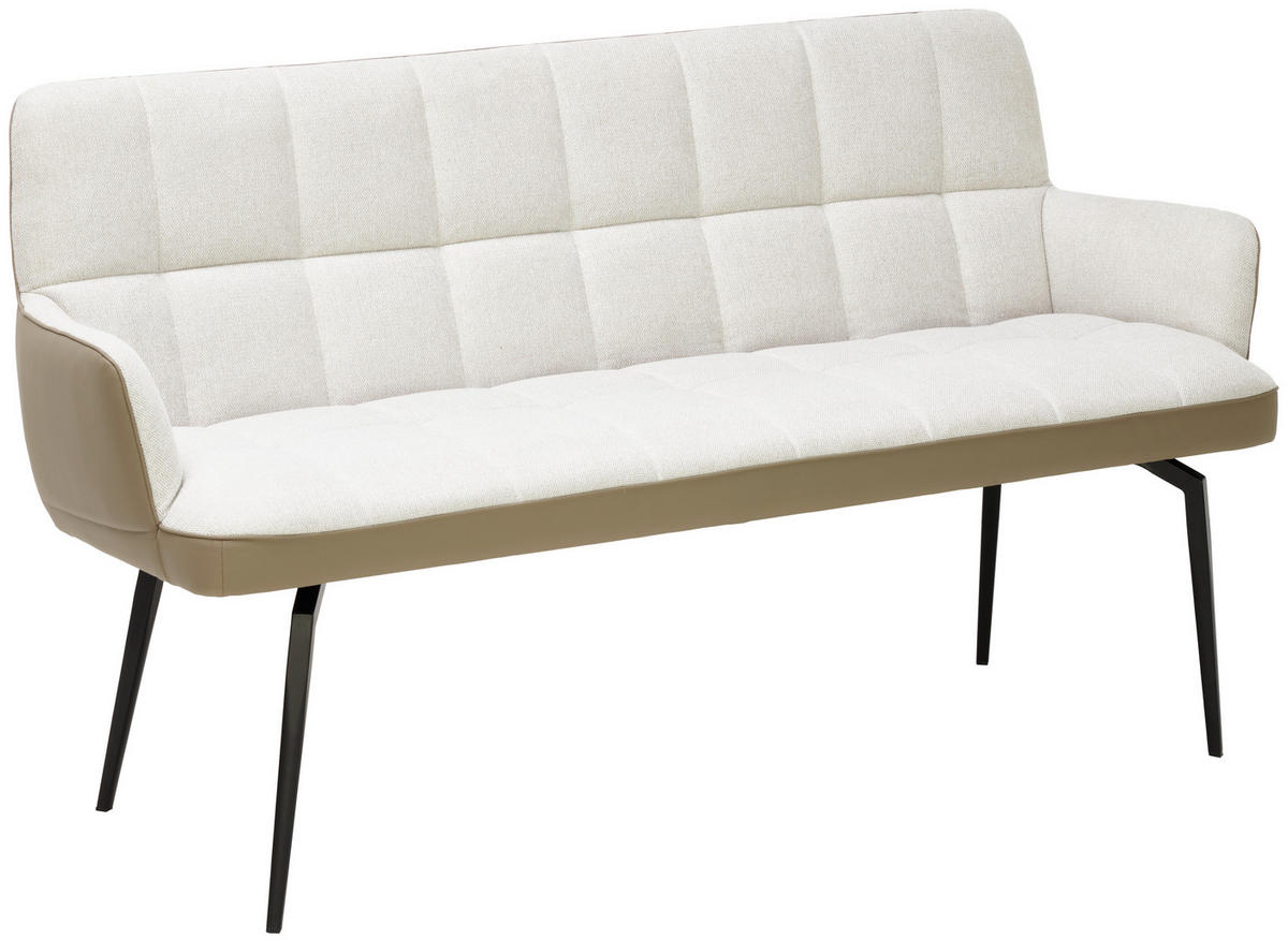 ÜLŐPAD - bézs/fekete, Modern, textil/fém (162/88/63cm) - Livetastic