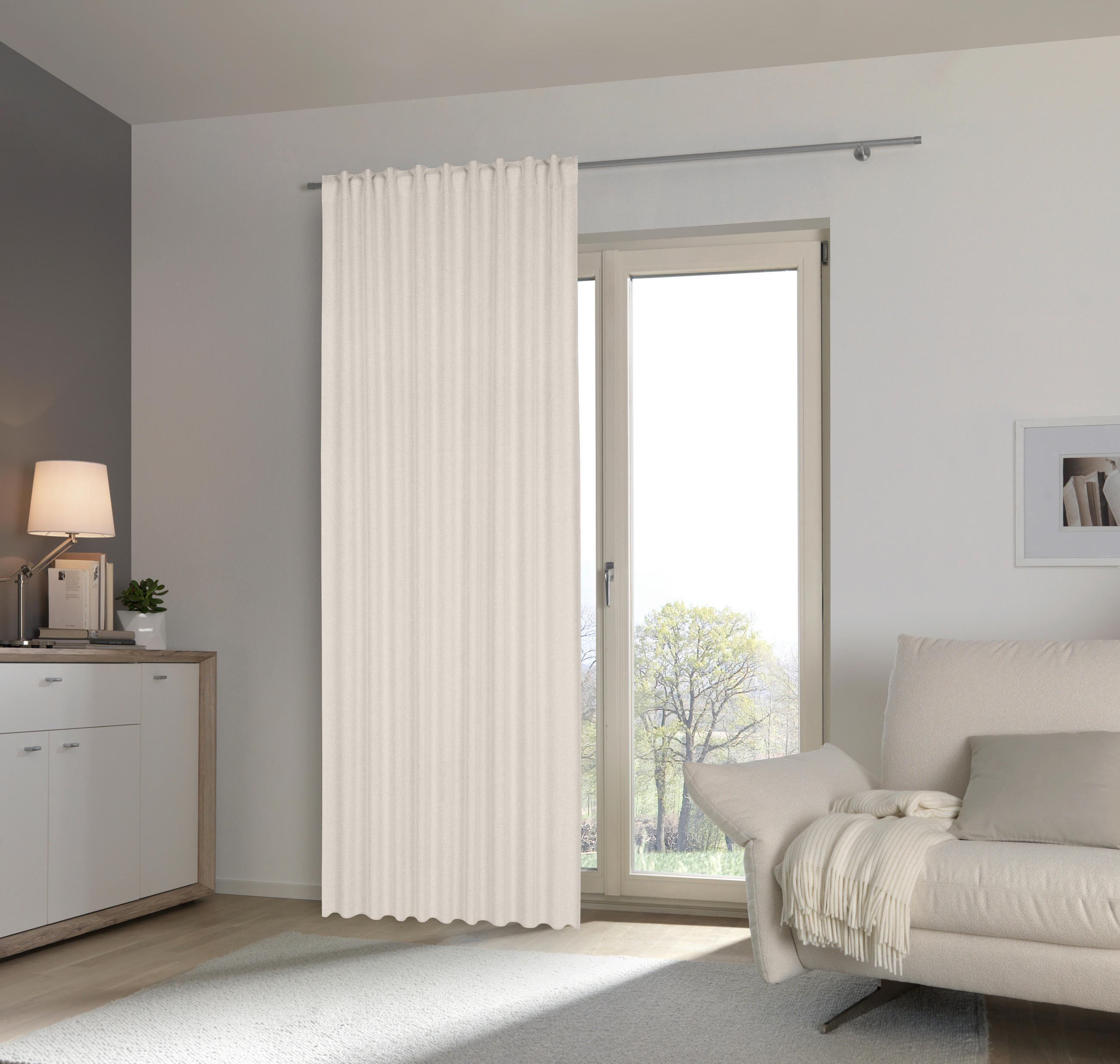HOTOVÝ ZÁVES, black-out (neprepúšťa svetlo), 135/300 cm - šampanská, Basics, textil (135/300cm) - Esposa