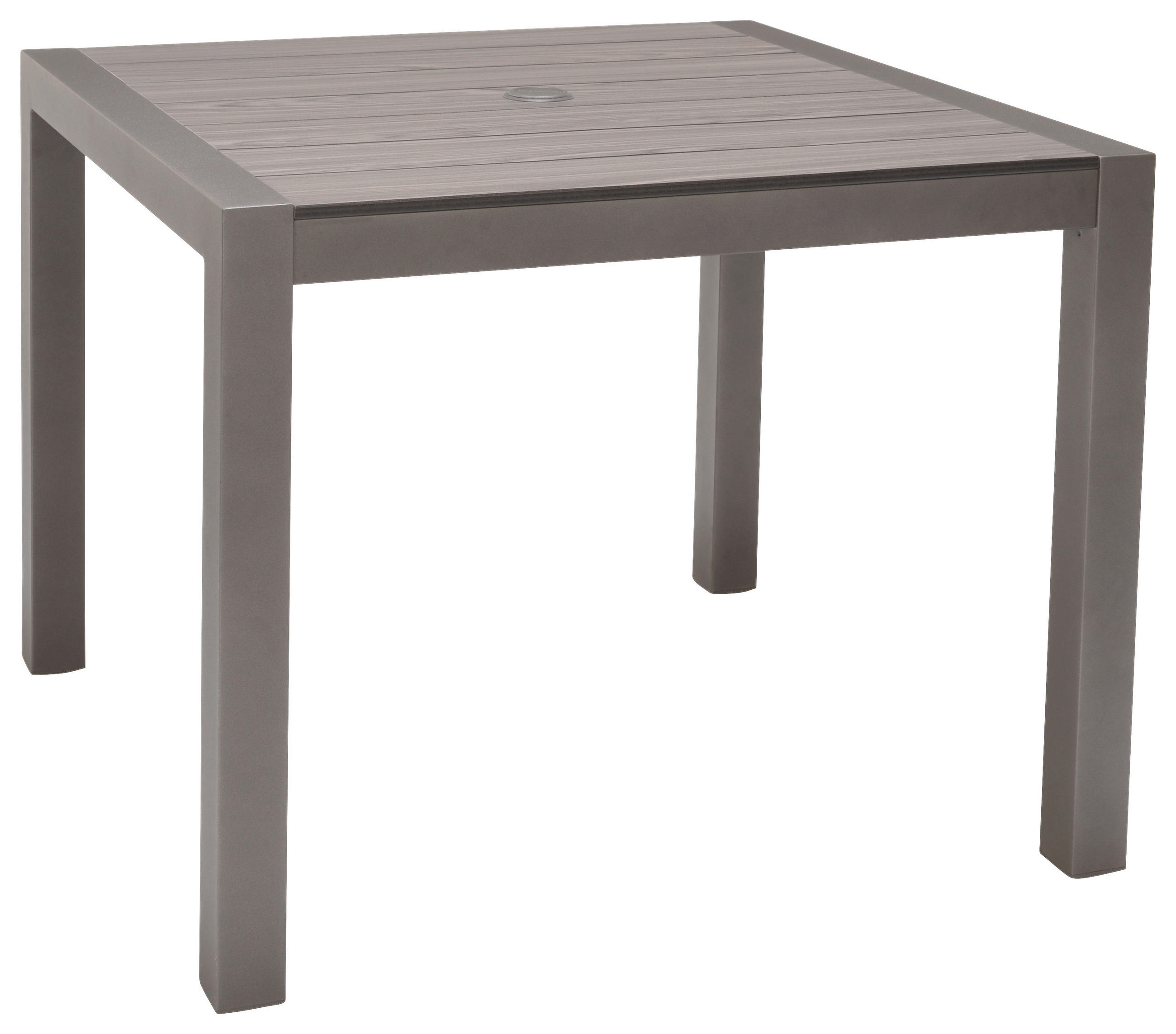 GARTENTISCH 87,7/87,7/74,4 cm Metall, Holzwerkstoff quadratisch  - Grau, Design, Holzwerkstoff/Metall (87,7/87,7/74,4cm) - Ambia Garden