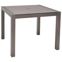 GARTENTISCH 87,7/87,7/74,4 cm Metall, Holzwerkstoff quadratisch  - Grau, Design, Holzwerkstoff/Metall (87,7/87,7/74,4cm) - Ambia Garden