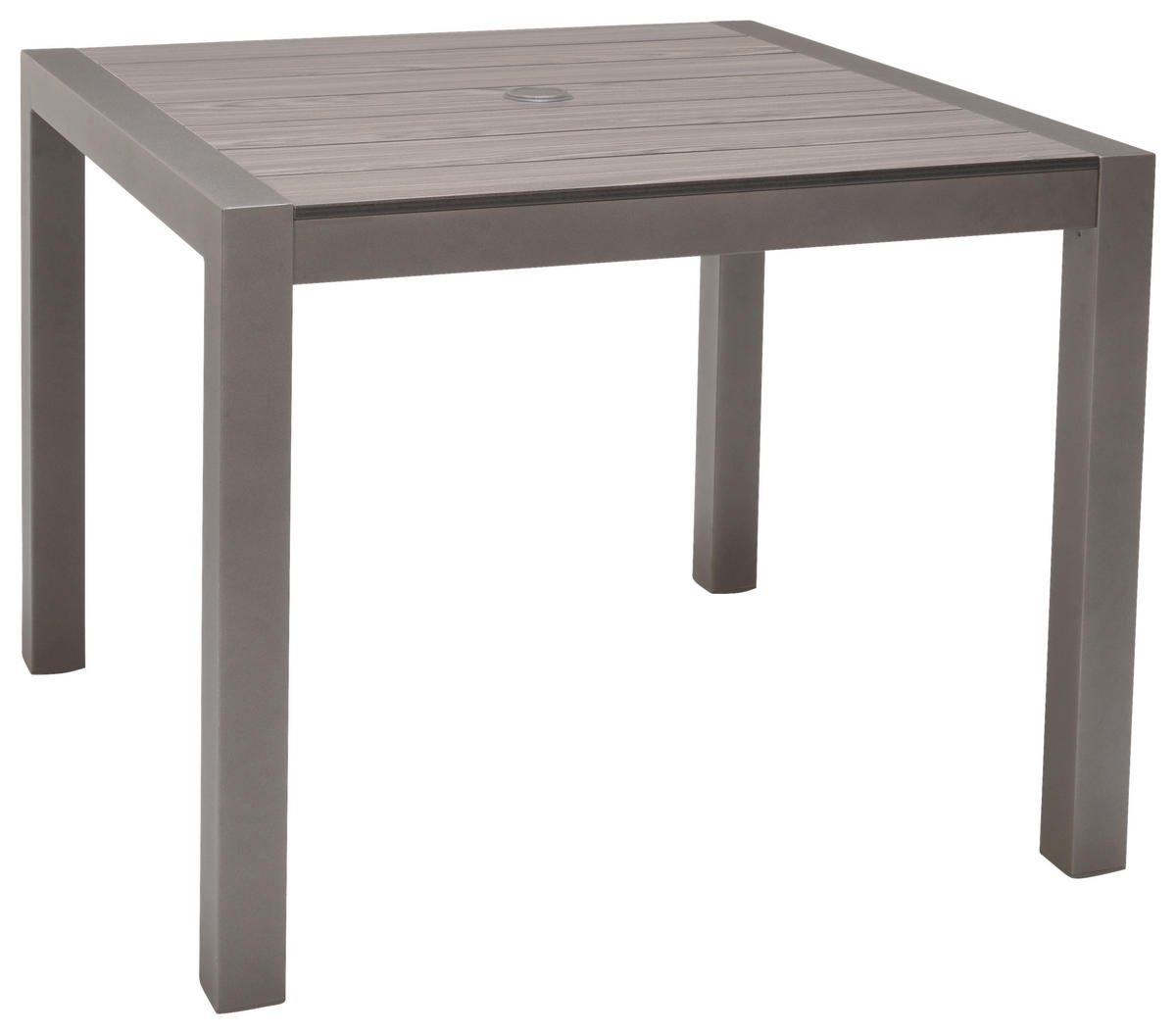 GARTENTISCH 87,7/87,7/74,4 cm Metall, Holzwerkstoff quadratisch  - Grau, Design, Holzwerkstoff/Metall (87,7/87,7/74,4cm) - Ambia Garden