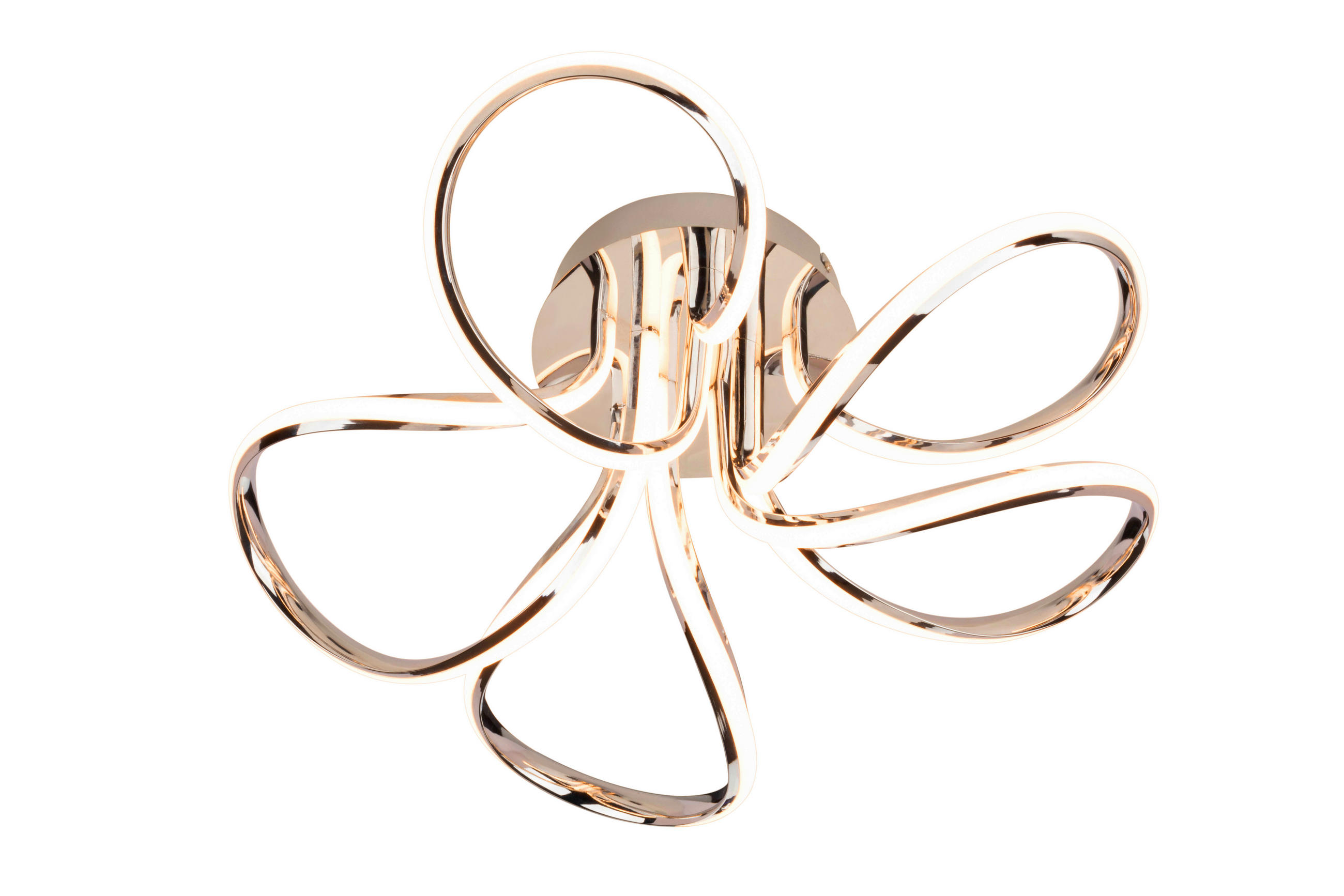 LED-DECKENLEUCHTE Austin 58/22 cm   - Silberfarben, Trend, Kunststoff/Metall (58/22cm) - Novel