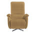 RELAXSESSEL Echtleder - Hellbraun/Chromfarben, Design, Leder/Metall (80/109/88cm) - Beldomo Premium