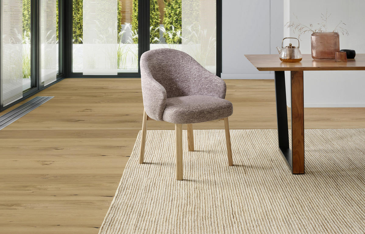 ARMLEHNSTUHL - Braun/Naturfarben, MODERN, Holz/Textil (58/82/60cm) - MID.YOU