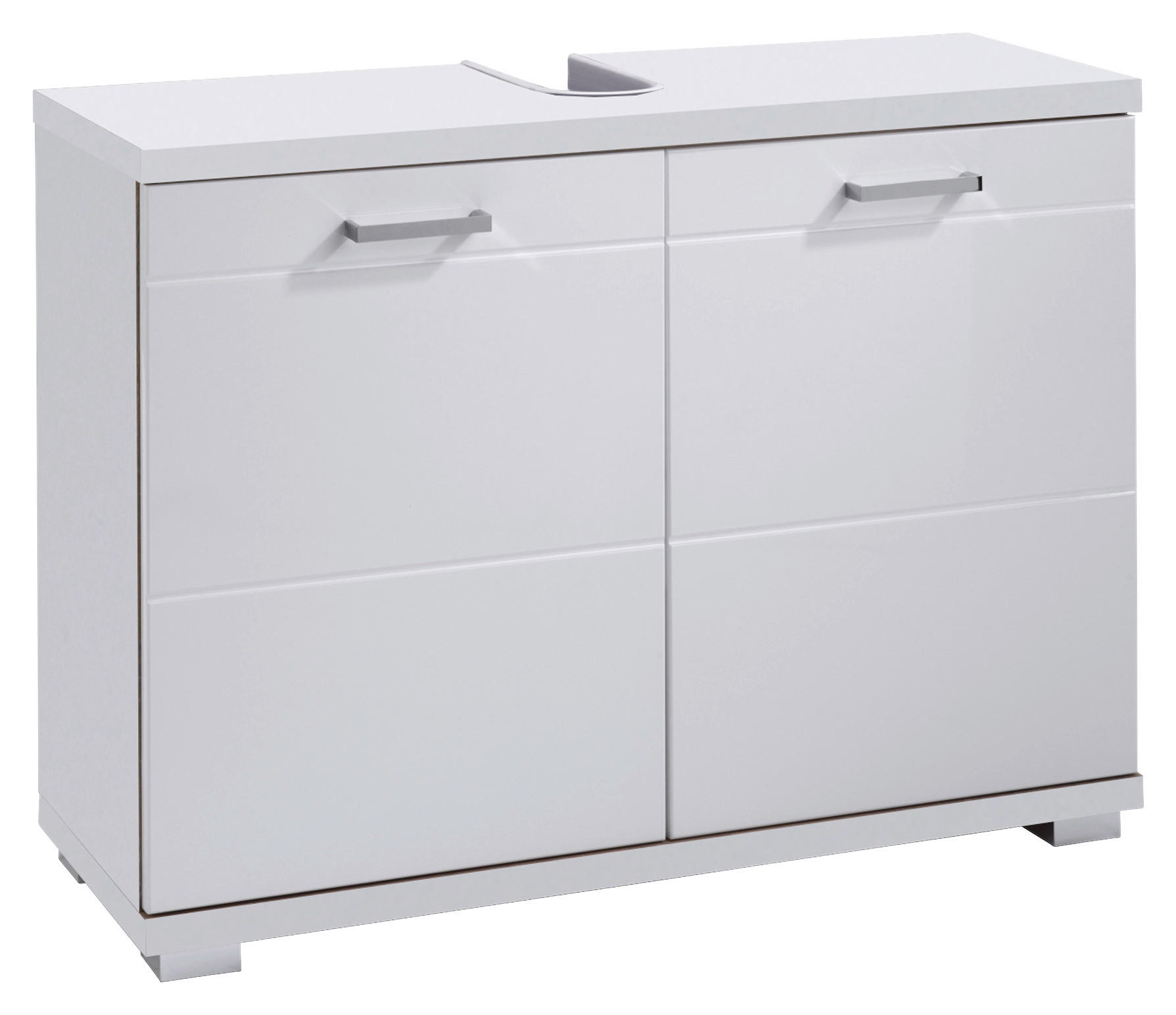WASCHBECKENUNTERSCHRANK 80/59/31,5 cm  - Chromfarben/Weiß, MODERN, Holzwerkstoff/Kunststoff (80/59/31,5cm) - MID.YOU