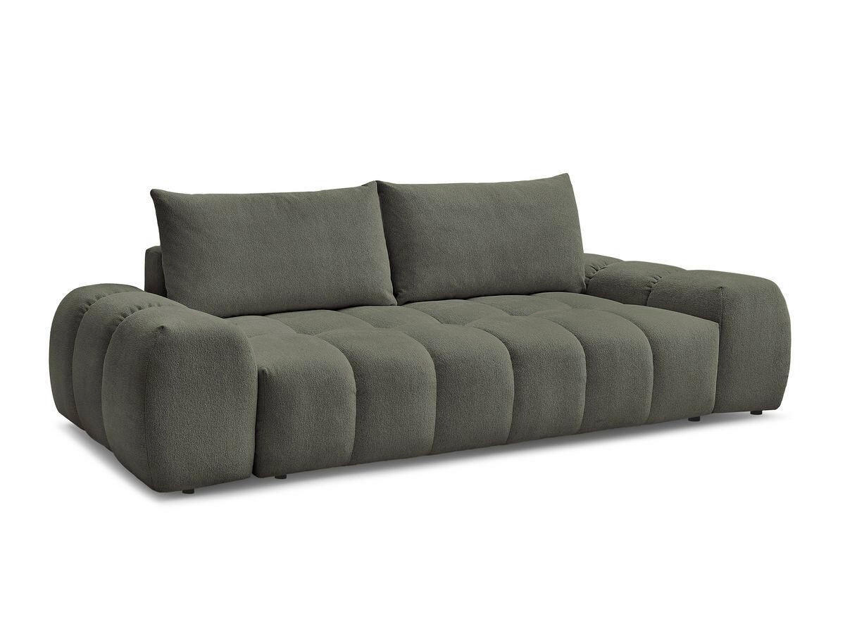 3-SITZER-SOFA EVEREST Flachgewebe Grün  - Schwarz/Grün, MODERN, Kunststoff/Textil (278/90/115cm)