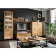 HIGHBOARD Asteiche massiv Eichefarben Einlegeböden  - Eichefarben/Schwarz, Design, Holz/Metall (115/138/39cm) - Linea Natura