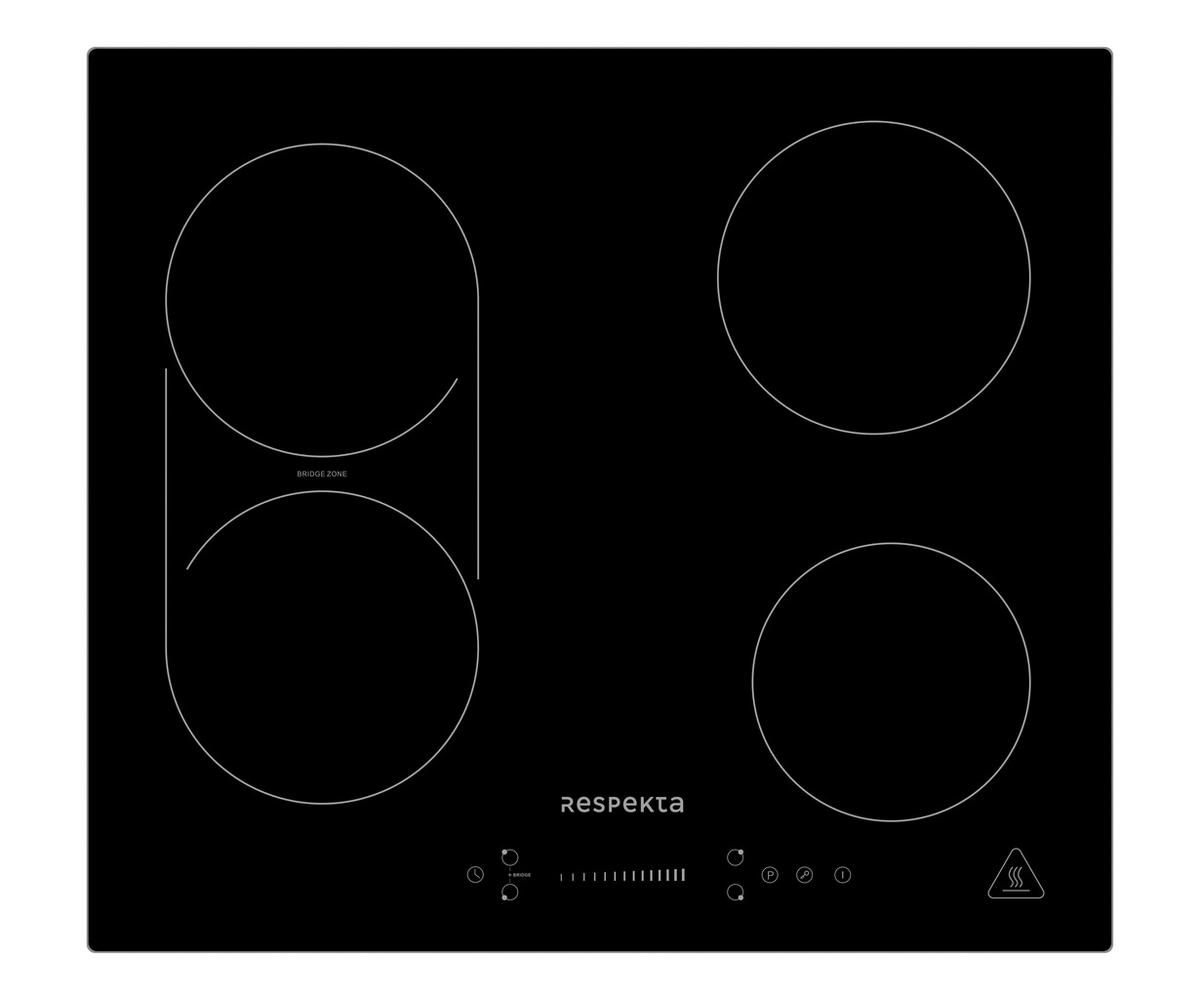 BACKOFENSET ASET1406600I  - Edelstahlfarben/Schwarz, Trend, Glas/Metall (59,5/59,5/56,5cm) - Respekta