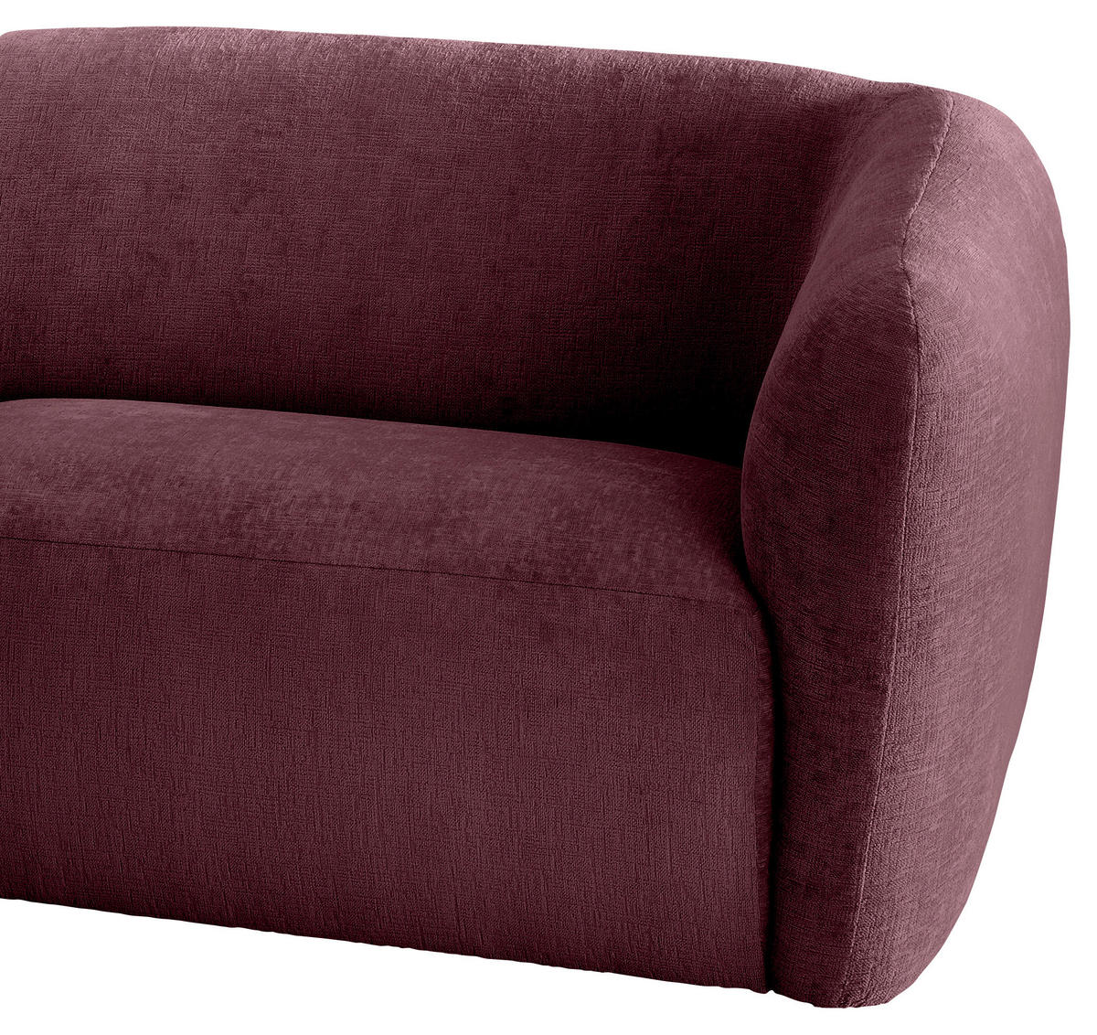 ECKSOFA in Mikrofaser Bordeaux  - Bordeaux/Schwarz, Modern, Kunststoff/Textil (182/276cm) - Livetastic
