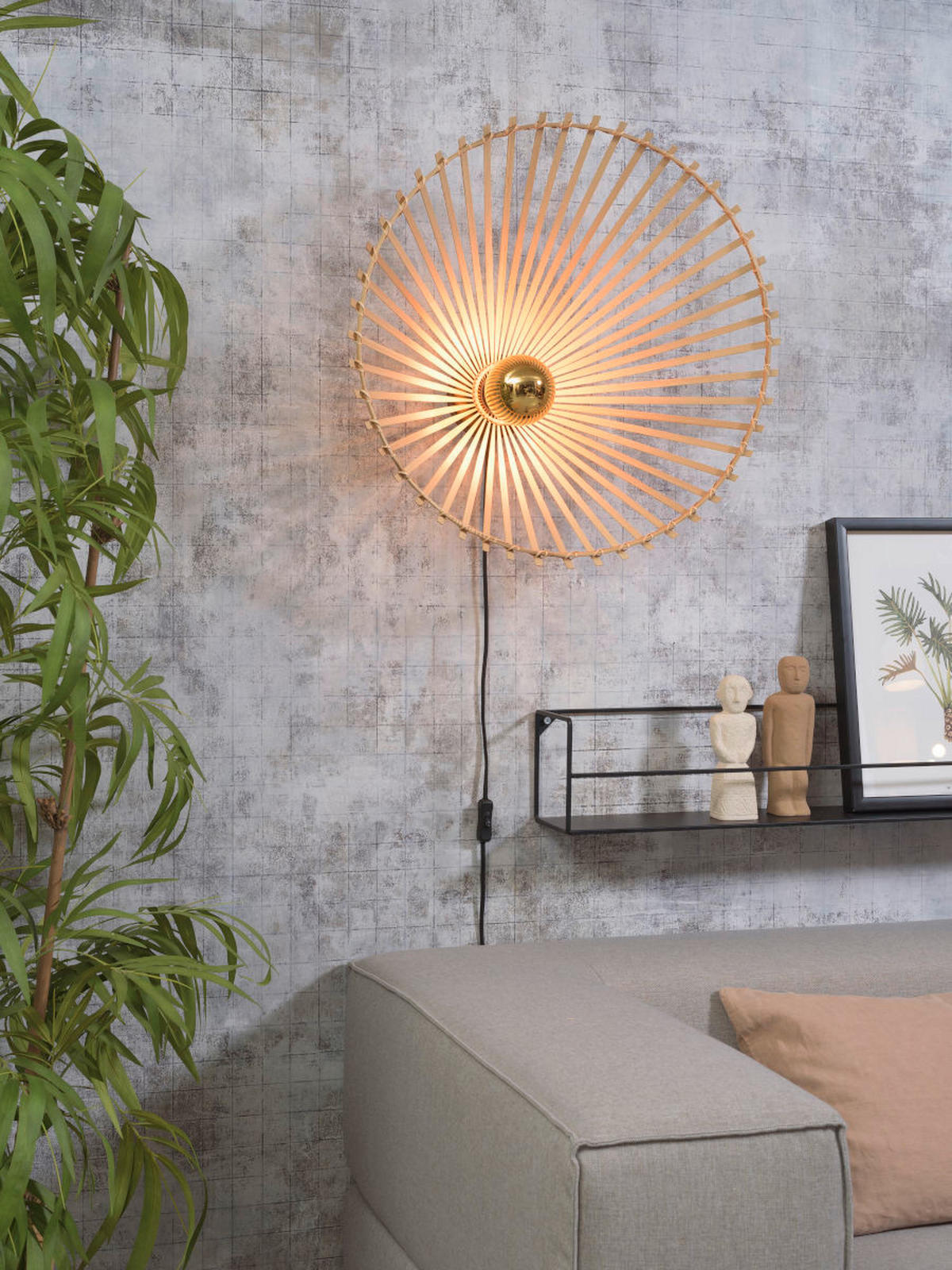 WANDLEUCHTE GOOD&MOJO  17/60 cm   - Naturfarben, Trend (17/60cm) - Good & Mojo