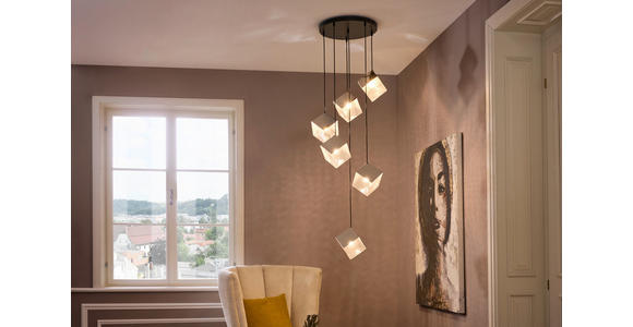 HÄNGELEUCHTE 40/150 cm  - Klar/Chromfarben, Design, Glas/Metall (40/150cm) - Dieter Knoll