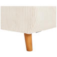 ECKSOFA Creme Cord  - Eichefarben/Creme, KONVENTIONELL, Holz/Textil (162/284cm) - Carryhome