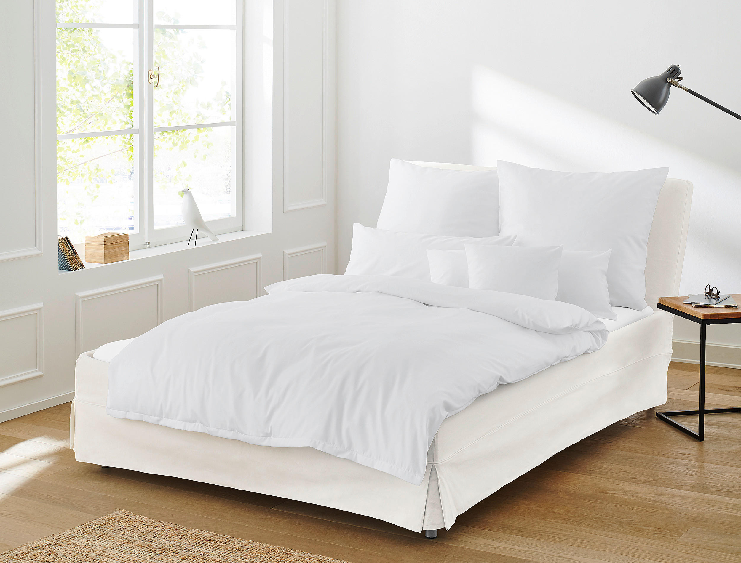 BETTWÄSCHE Makosatin 135/200 cm  - Weiß, KONVENTIONELL, Textil (135/200cm)