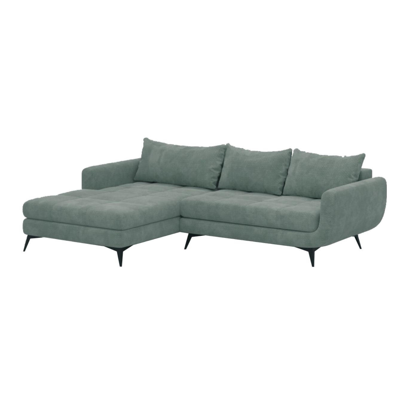 SEDEŽNA GARNITURA, bež  - črna/bež, Moderno, les (190/270/85cm) - Hom`in