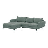 UGAONA GARNITURA bež  - bež/crna, Moderno, drvo (190/270/85cm) - Hom`in