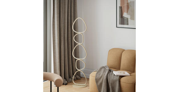 LED-STEHLEUCHTE Acrux  - Sandfarben, Design, Kunststoff/Metall (32,5l) - Novel