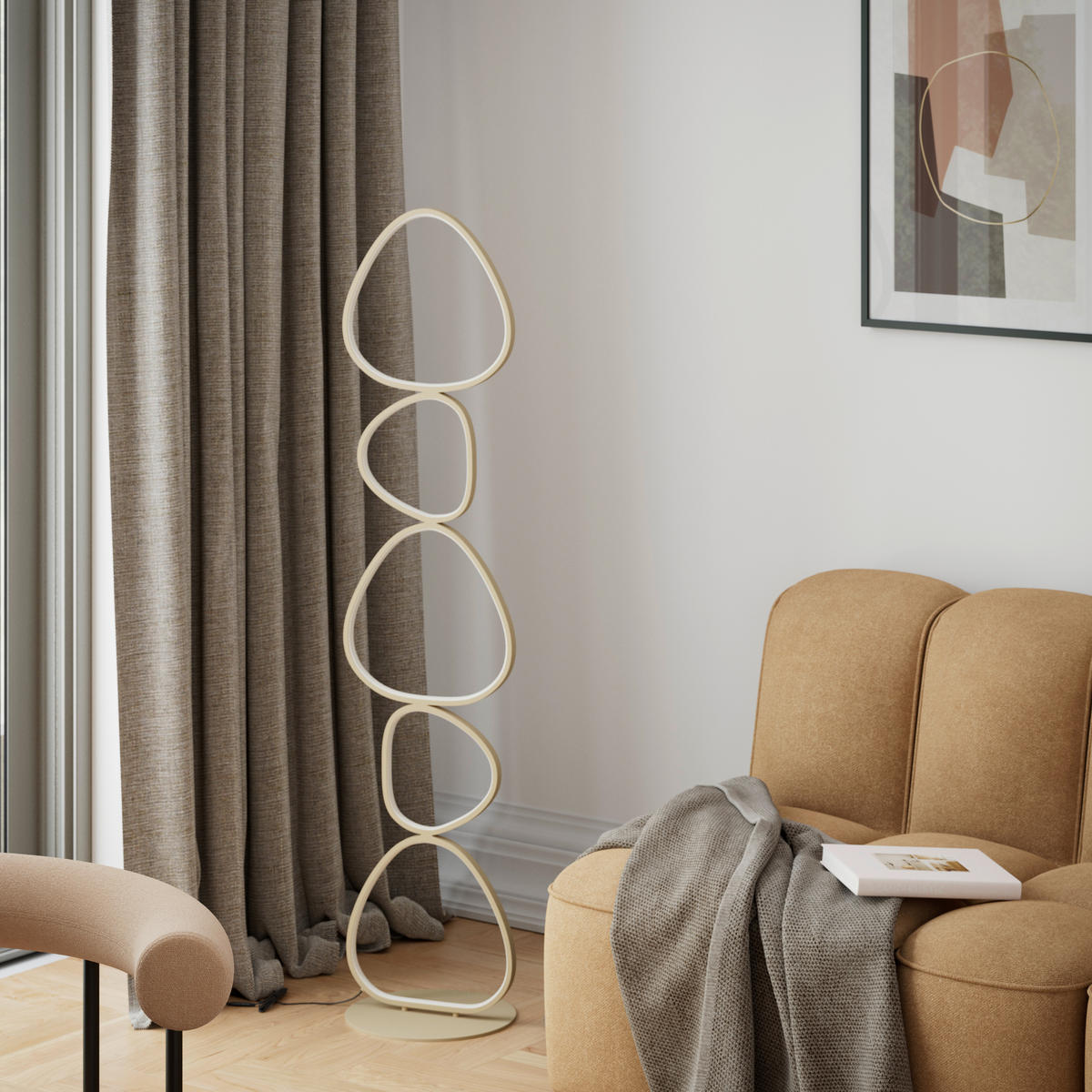 Lampadar Cu Led    - nisipiu, Design, plastic/metal (32,5l) - Novel