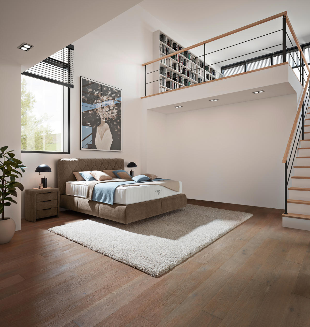 BOXSPRINGBETT 180/200 cm  in Braun  - Schwarz/Braun, Design, Kunststoff/Textil (180/200cm) - Johann Jakob