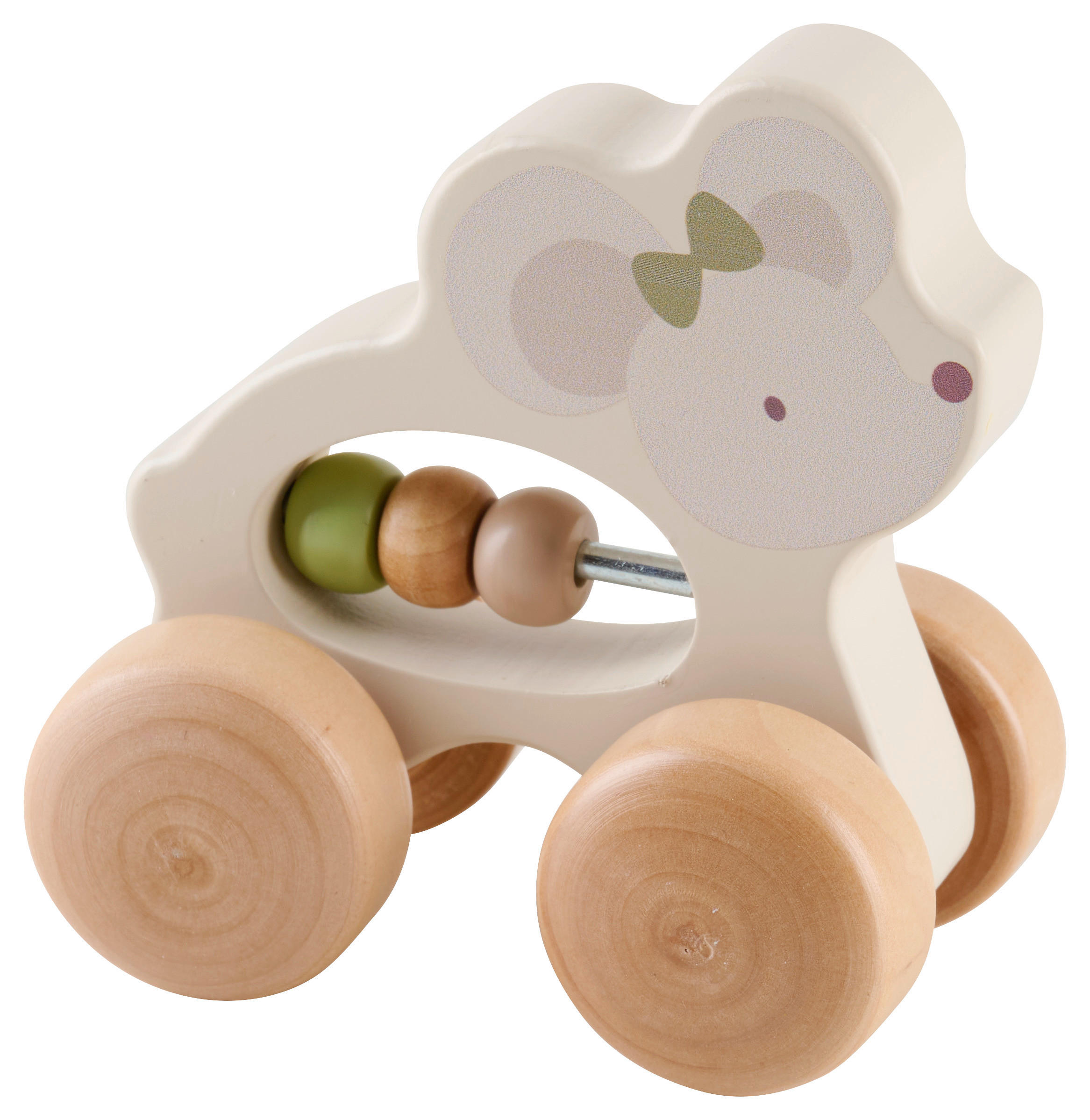 HRACÍ FIGURKA - krémová/zelená, Basics, kov/dřevo (10/6,6/10,5cm) - My Baby Lou