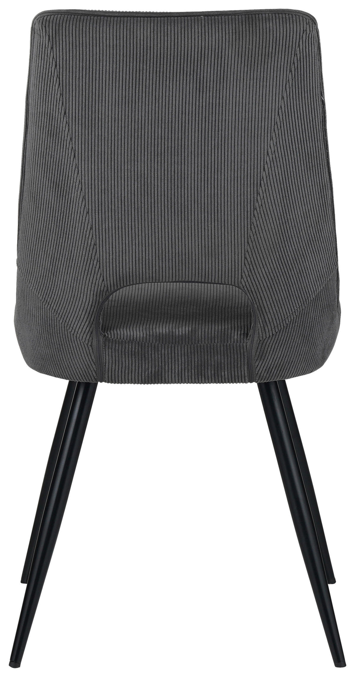 STUHL Mikrofaser Dunkelgrau  - Dunkelgrau/Schwarz, Design, Textil/Metall (46/92/61cm) - Boxxx