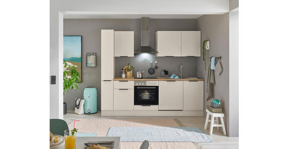 KÜCHENBLOCK   in Kaschmir  - Kaschmir/Schwarz, Basics, Holzwerkstoff/Metall (250/211/60cm) - Xora