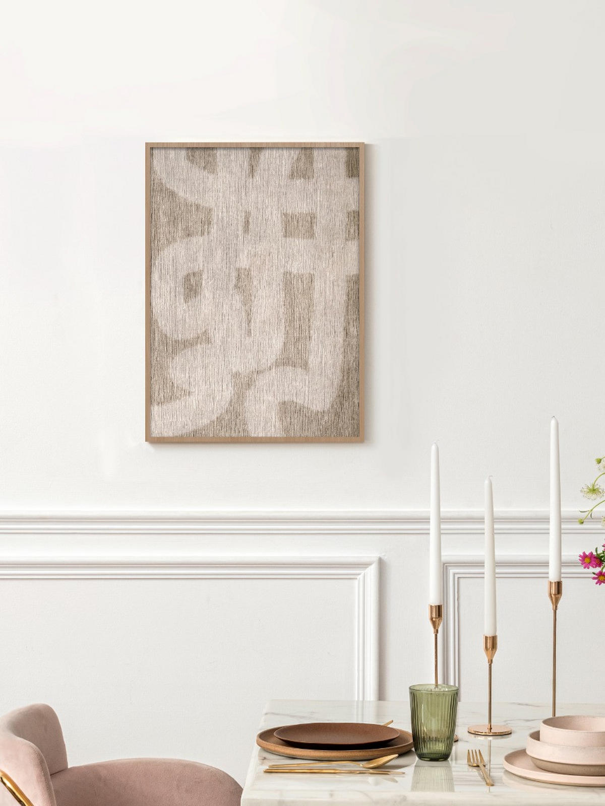 BILD Abstraktes  - Hellbraun/Beige, Basics, Holz/Kunststoff (30/40/10cm)