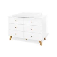WICKELKOMMODE PINOLINO PAN Naturfarben, Weiß  - Eichefarben/Naturfarben, Design, Holz/Holzwerkstoff (140/100/78 bzw 56cm) - Pinolino
