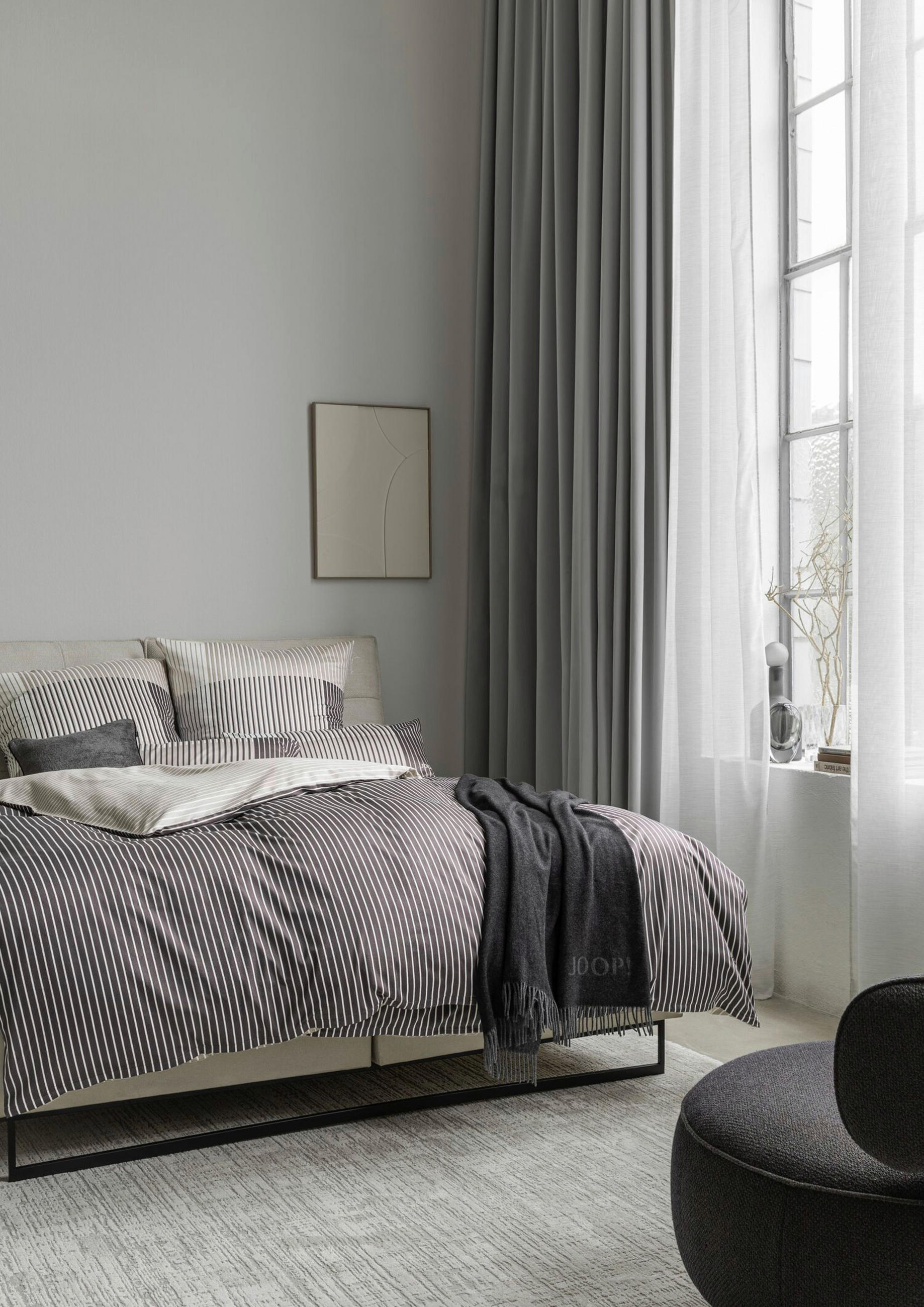 ÁGYNEMŰHUZAT-GARNITÚRA 140/200 cm  - szürke, Trend, textil (140/200cm) - Joop!