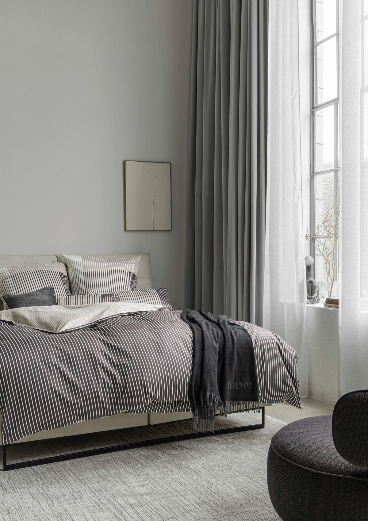ÁGYNEMŰHUZAT-GARNITÚRA 140/200 cm  - szürke, Trend, textil (140/200cm) - Joop!