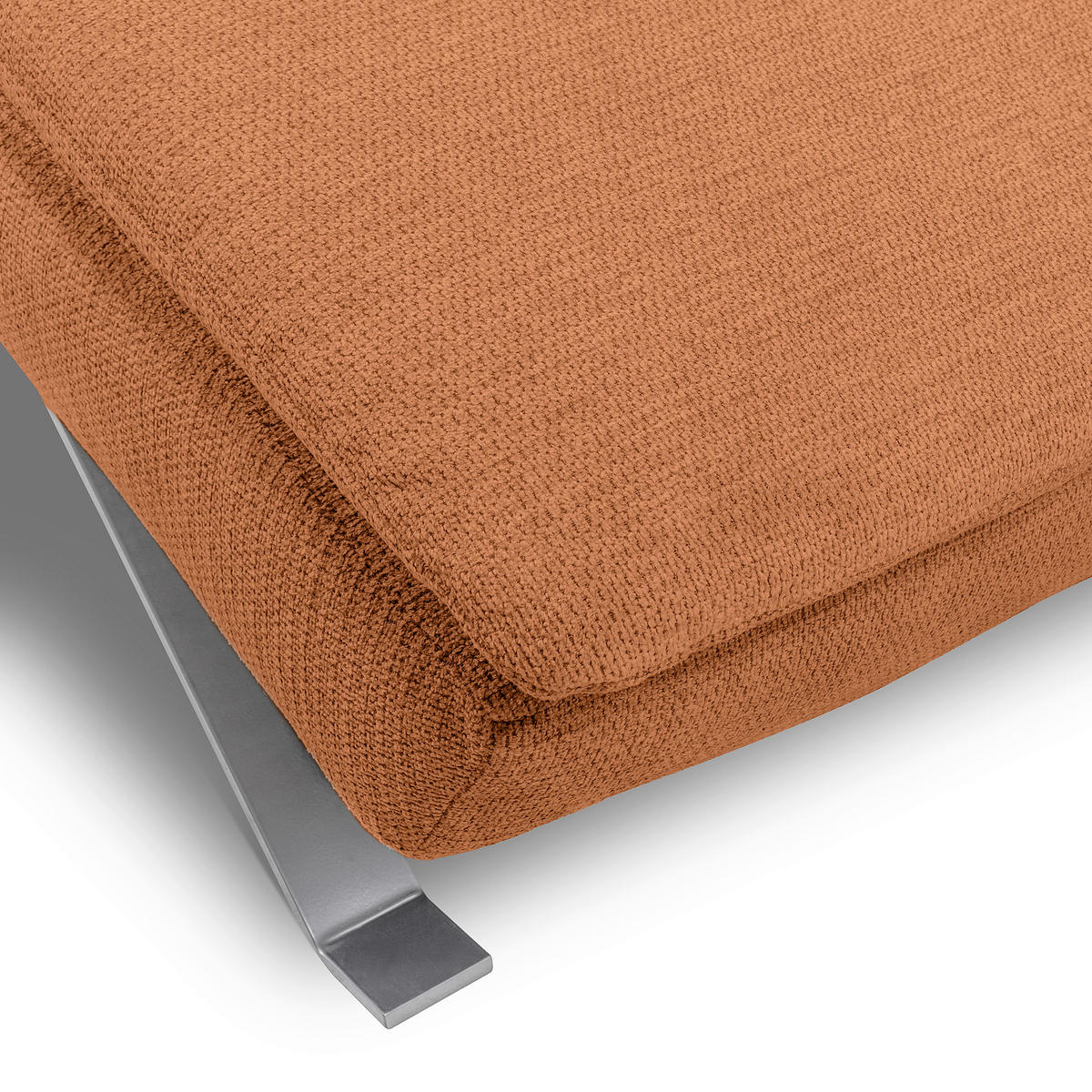 RELAXLIEGE in Chenille Rostfarben  - Rostfarben/Silberfarben, Design, Textil/Metall (65/95/171cm) - Celina Home