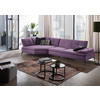 ECKSOFA in Flachgewebe Lila  157/344 cm  - Lila/Schwarz, Design, Textil/Metall (157/344cm) - Chilliano