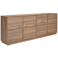 ŠIROKÁ KOMODA, farba orecha, 220,5/82,5/41,5 cm - farba orecha, Design, kompozitné drevo (220,5/82,5/41,5cm) - MID.YOU