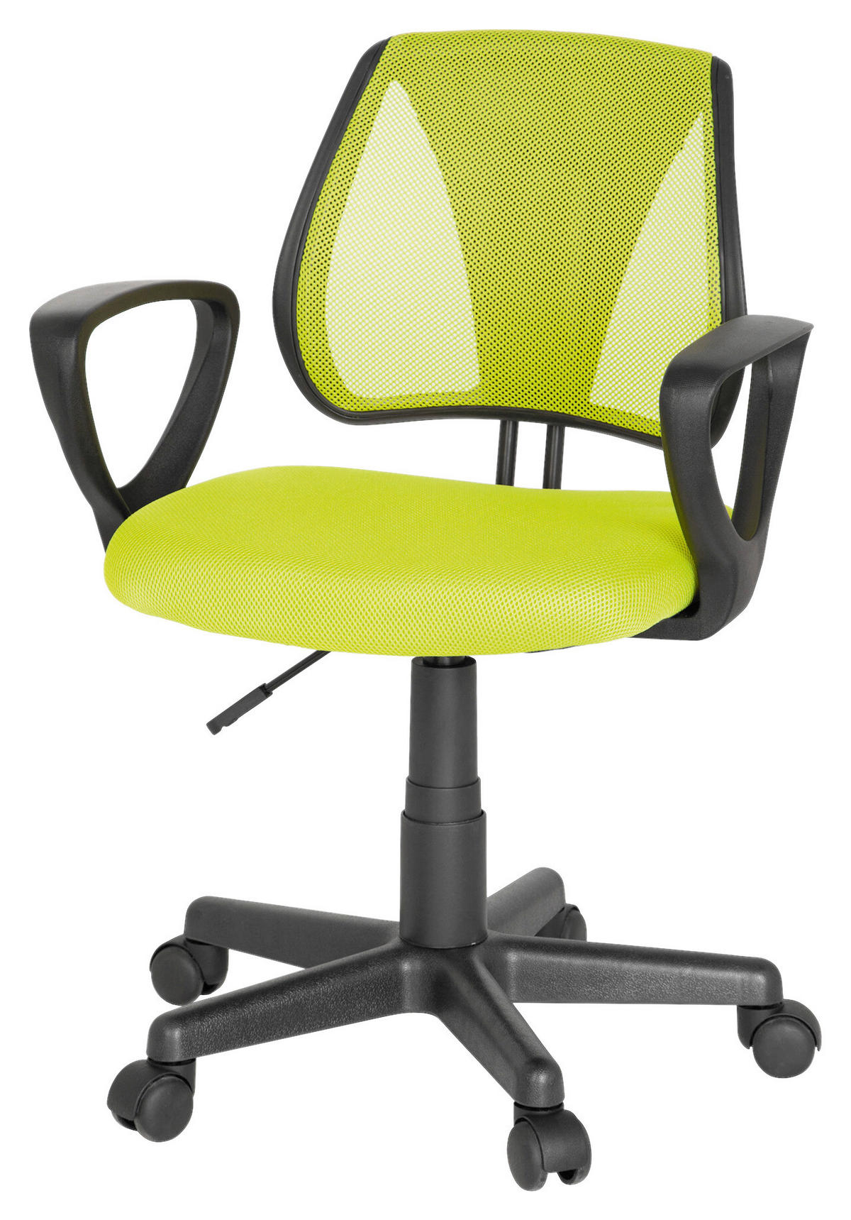 JUGENDDREHSTUHL Grün  - Schwarz/Grün, Basics, Kunststoff (58/75-92/45cm) - MID.YOU