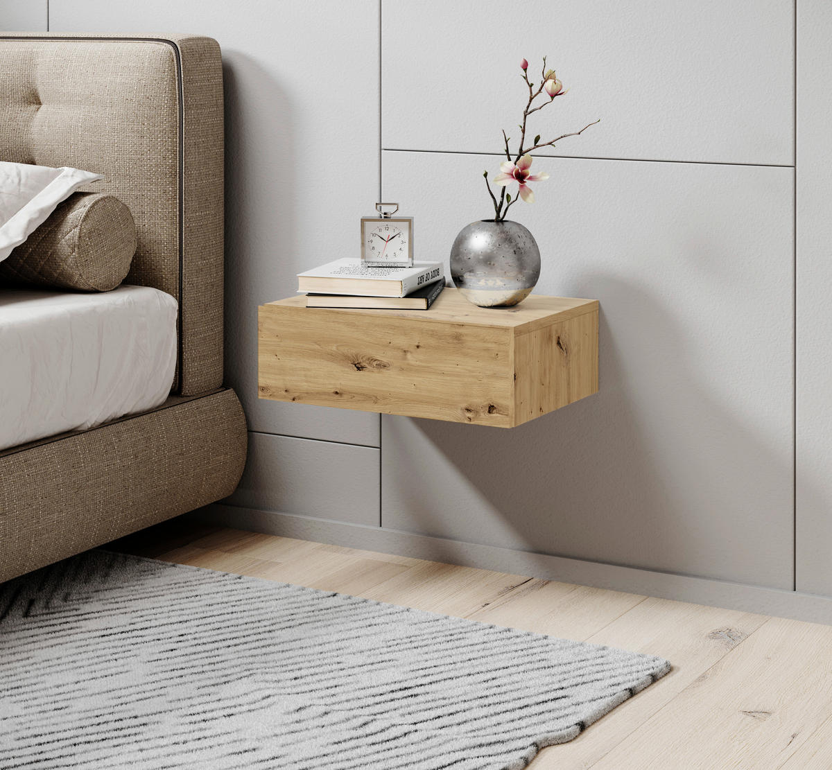 NACHTTISCH  Eiche Artisan  - Eiche Artisan, Modern, Holzwerkstoff (42/14/30cm) - Livetastic