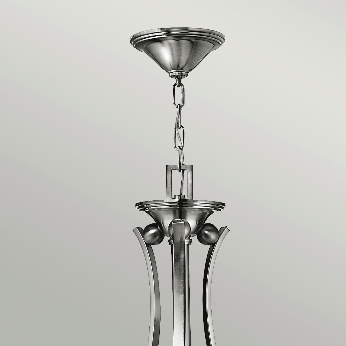 KRONLEUCHTER 88.9/107.5 cm   - Nickelfarben, Basics, Glas/Metall (88.9/107.5cm) - Elstead Lighting
