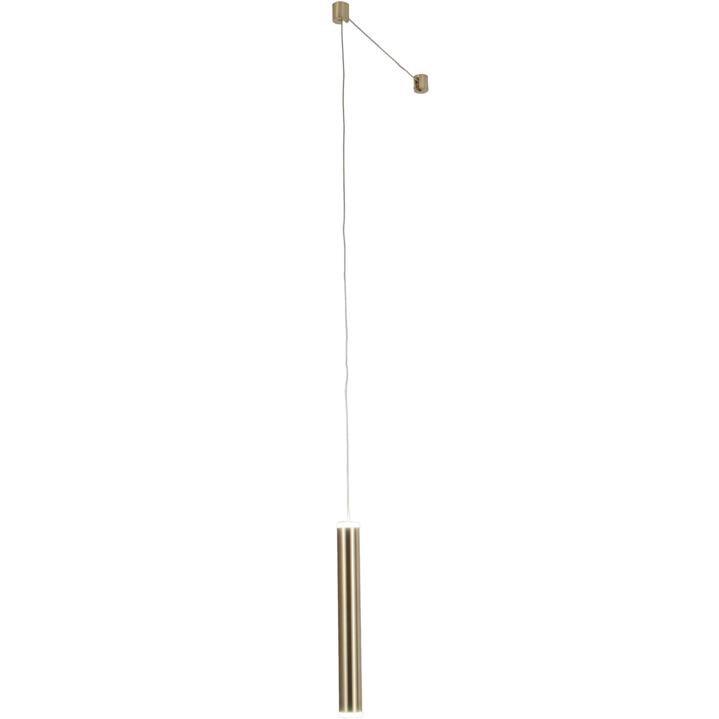 LED-PENDELLEUCHTE Prado 3,7/500 cm - Messingfarben/Schwarz, Design, Metall (3,7/500cm) - Fabas Luce