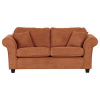 2-SITZER-SOFA in Cord Rostfarben  - Rostfarben/Dunkelbraun, KONVENTIONELL, Holz/Textil (190/70/90cm) - home24