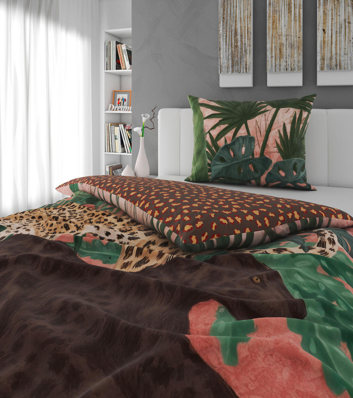 WENDEBETTWÄSCHE 2-teilig Satin 140/200 cm  - Multicolor, Design, Textil (140/200cm) - Esposa