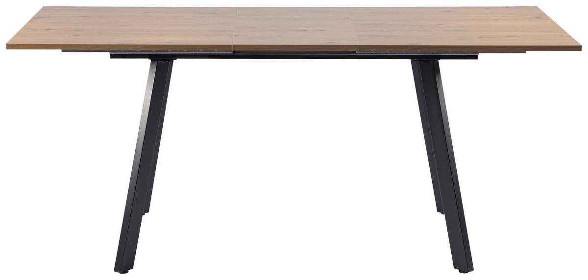 ESSTISCH 140/180/90/76 cm Nachbildung  Metall, Holzwerkstoff ausziehbar rechteckig Schwarz, Eiche Artisan  - Schwarz/Eiche Artisan, MODERN, Holzwerkstoff/Metall (140/180/90/76cm) - Livetastic