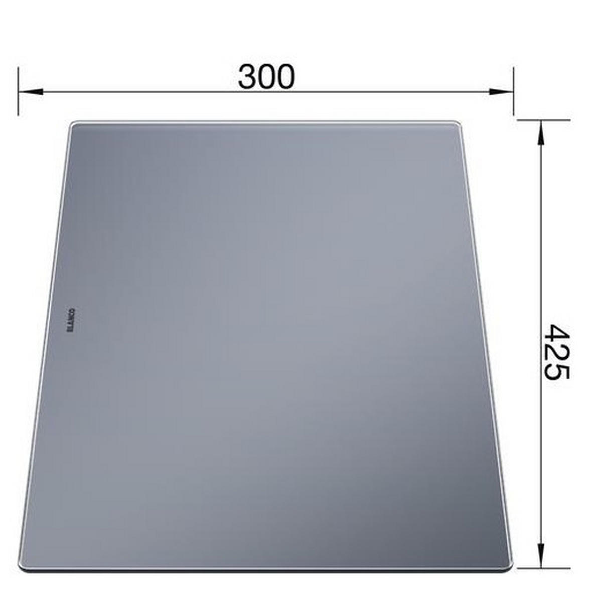 SCHNEIDEBRETT Glas  - Silberfarben, Basics, Glas (42,5/2/30cm) - Blanco