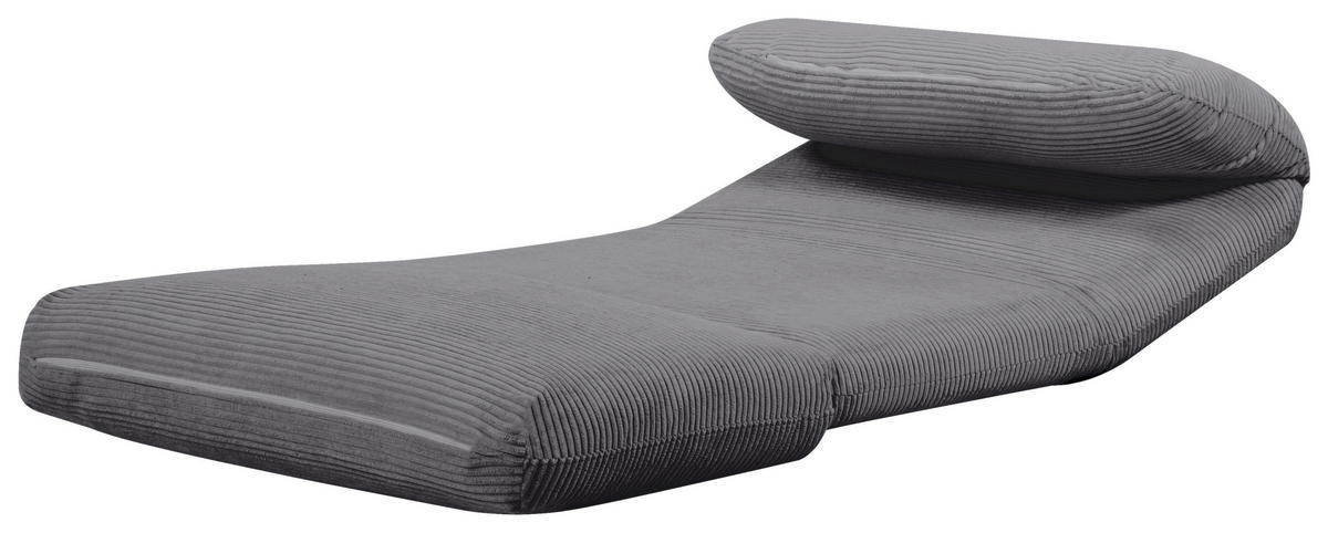 SCHLAFSESSEL in Cord Hellgrau  - Hellgrau, Design, Textil/Metall (82/58/78cm) - Livetastic
