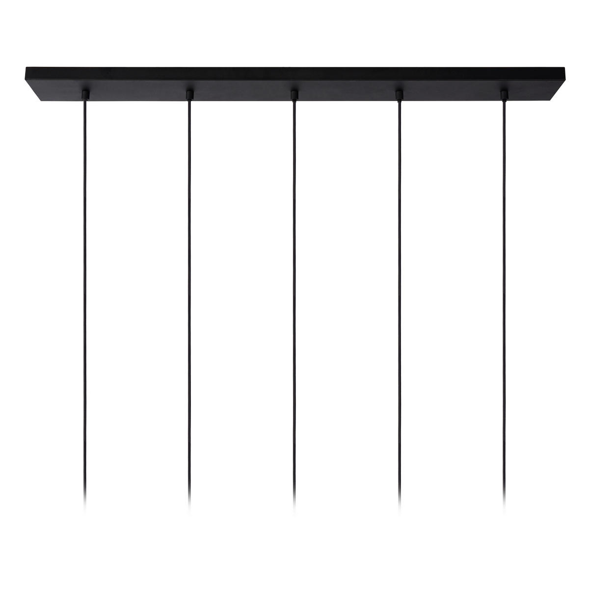 PENDELLEUCHTE Lionel 100/11/180 cm   - Schwarz, Design, Metall (100/11/180cm) - Lucide