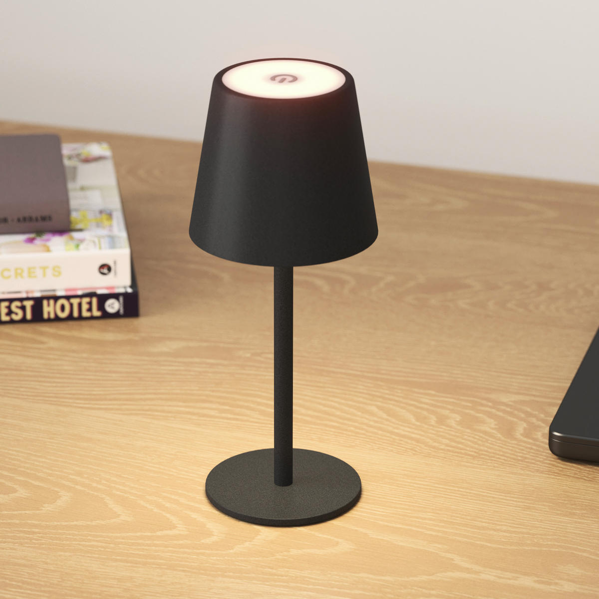 STOLNÍ LAMPA NA BATERIE 8,6/20,3 cm - černá, Basics, kov/plast (8,6/20,3cm) - Novel