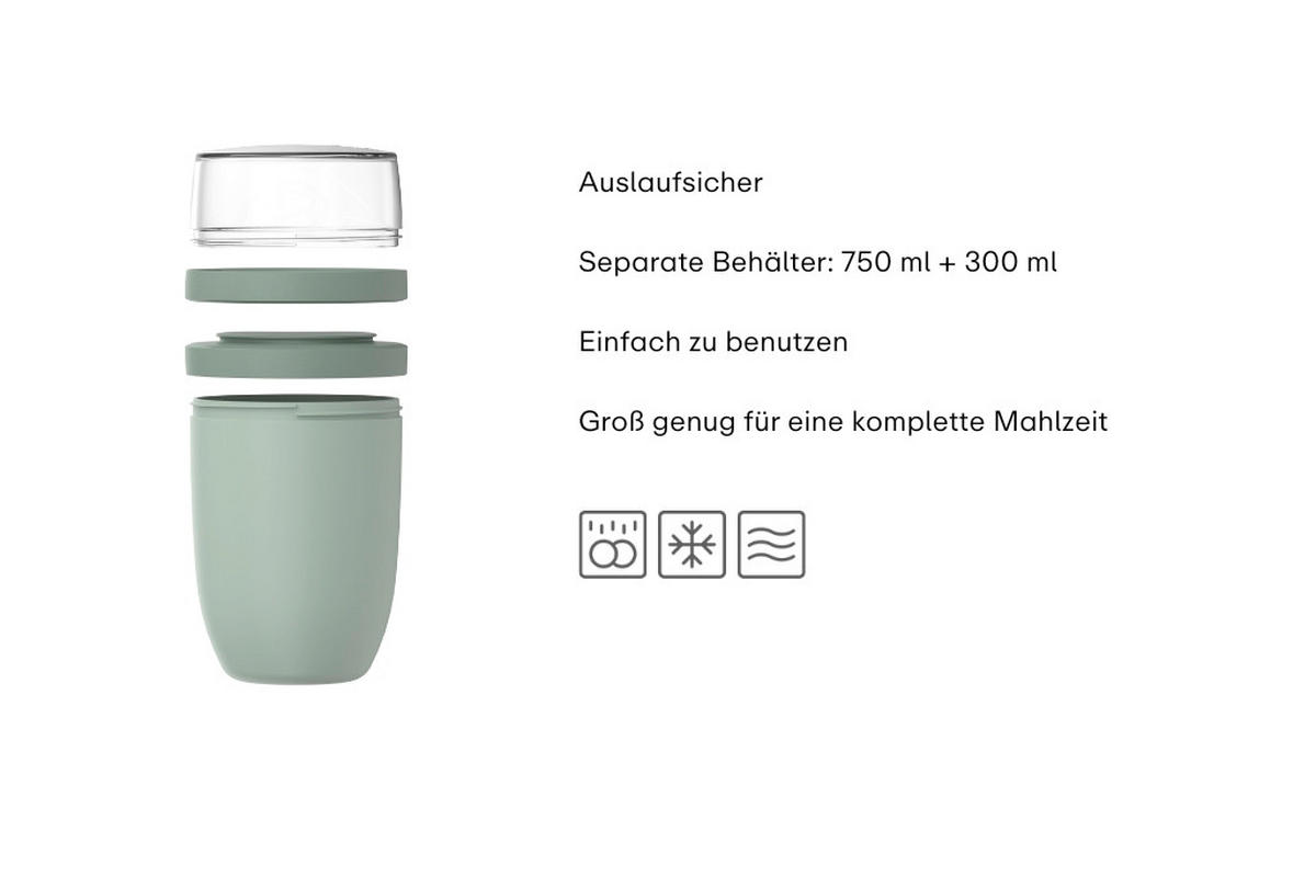 LUNCHBOX - Klar/Pastellblau, KONVENTIONELL, Kunststoff (20/10,7/10,7cm) - Mepal