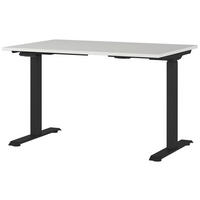 SCHREIBTISCH 120/80/72-118 cm  in Schwarz, Hellgrau  - Hellgrau/Schwarz, MODERN, Holzwerkstoff/Metall (120/80/72-118cm) - Novel