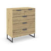 KOMMODE  in 80/81/42 cm  - Dunkelgrau/Eiche Artisan, Design, Holzwerkstoff/Metall (80/81/42cm) - Carryhome
